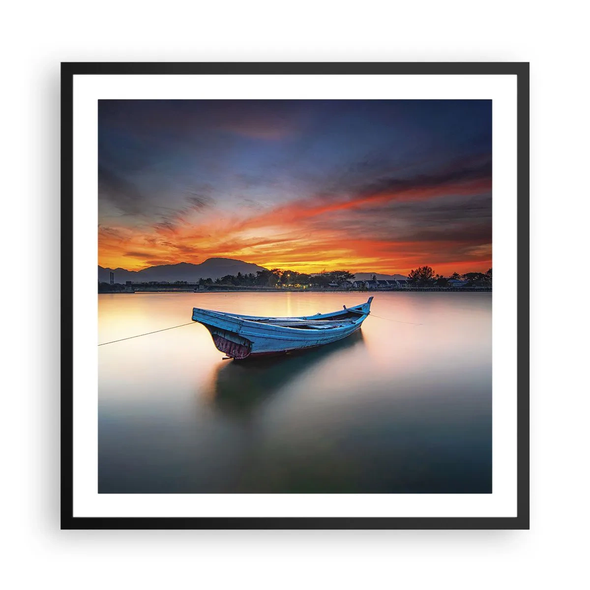 Plakát v černém rámu - Blíží se dobrá noc - 60x60 cm