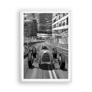 Plakát v bílém rámu - Kdysi dávno v Monte Carlu - 70x100 cm