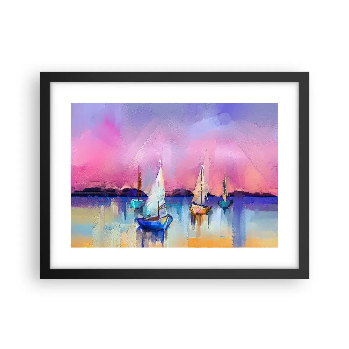 Plakát v černém rámu - Směr: široké vody - 40x30 cm