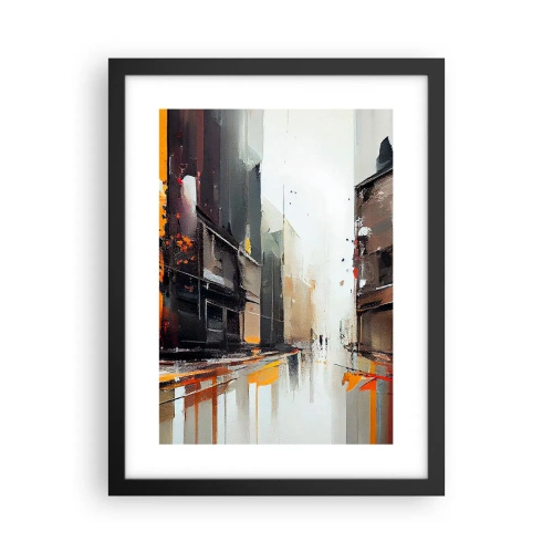 Plakát v černém rámu - Deštivý den - 30x40 cm