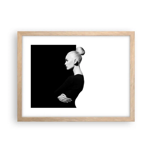 Plakát v rámu světlý dub - Prostě žena - 40x30 cm