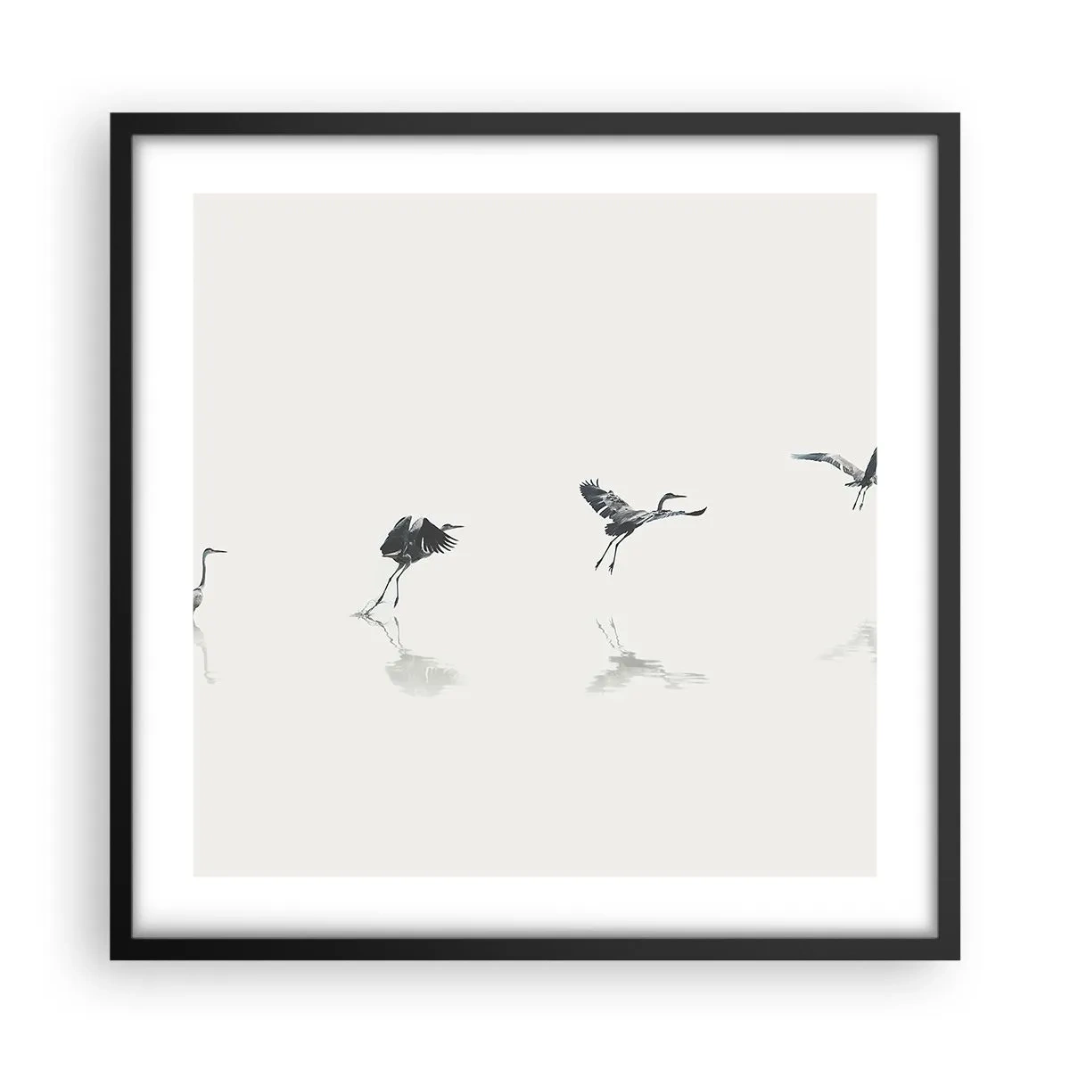 Plakát v černém rámu - Čtyři jednoduché kroky - 50x50 cm