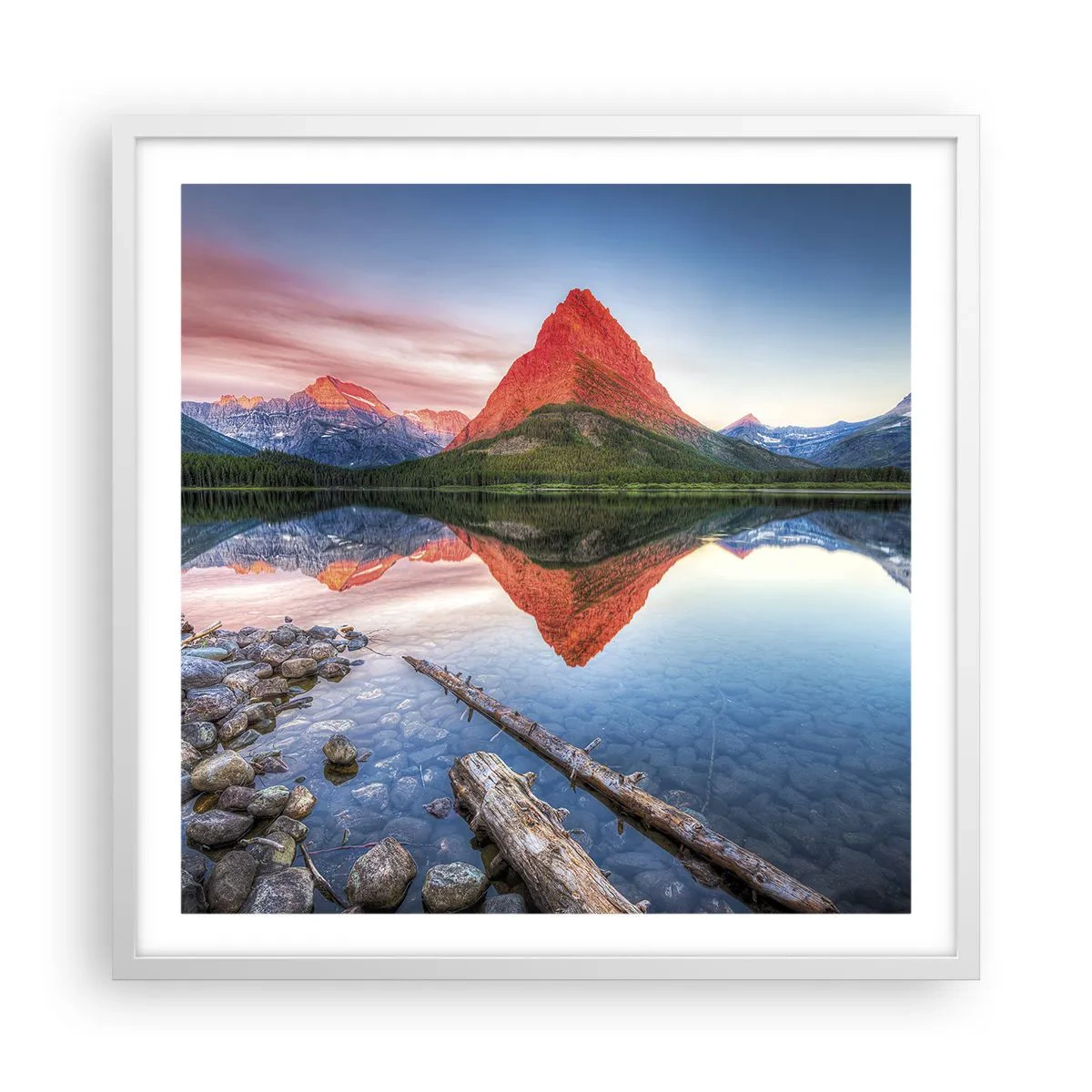 Plakát v bílém rámu - Teplo a chlad - 60x60 cm