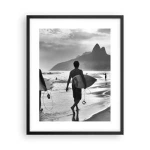 Plakát v černém rámu - Samba na jednu vlnu - 40x50 cm