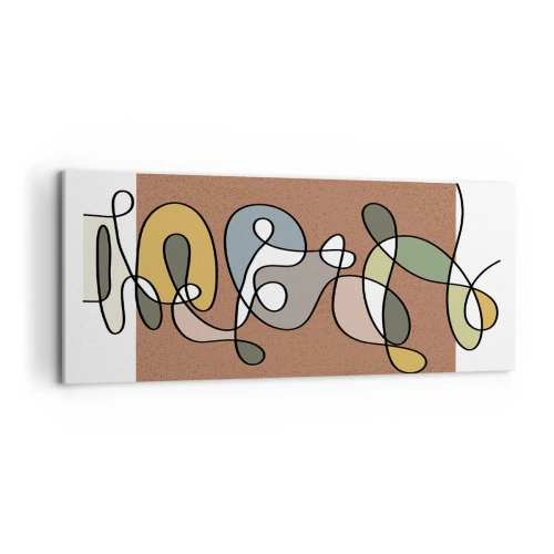 Obraz na plátně - Abstrakce, která stojí za úsměv - 120x50 cm