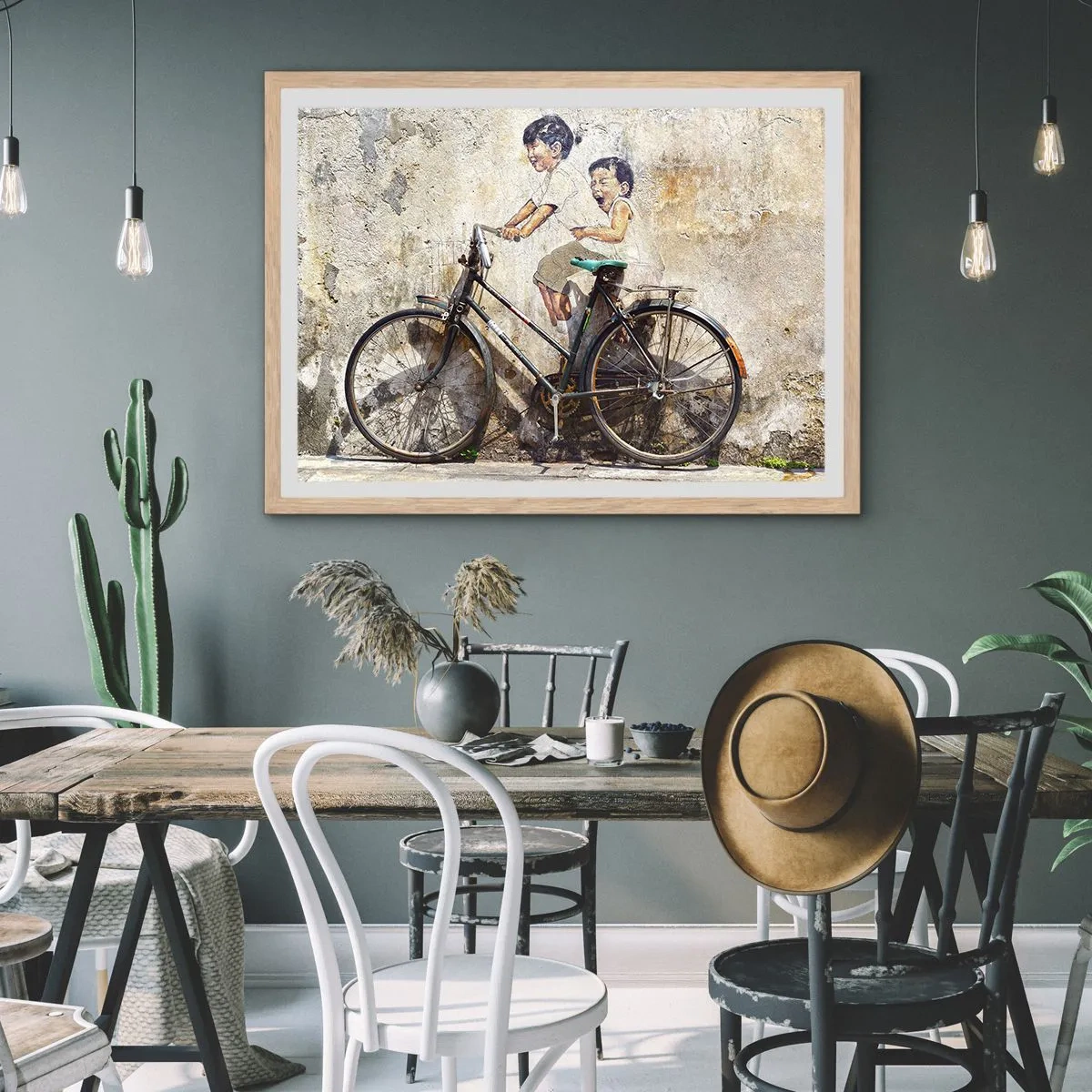 Plakát v rámu světlý dub - Pravda nebo klam? - 100x70 cm