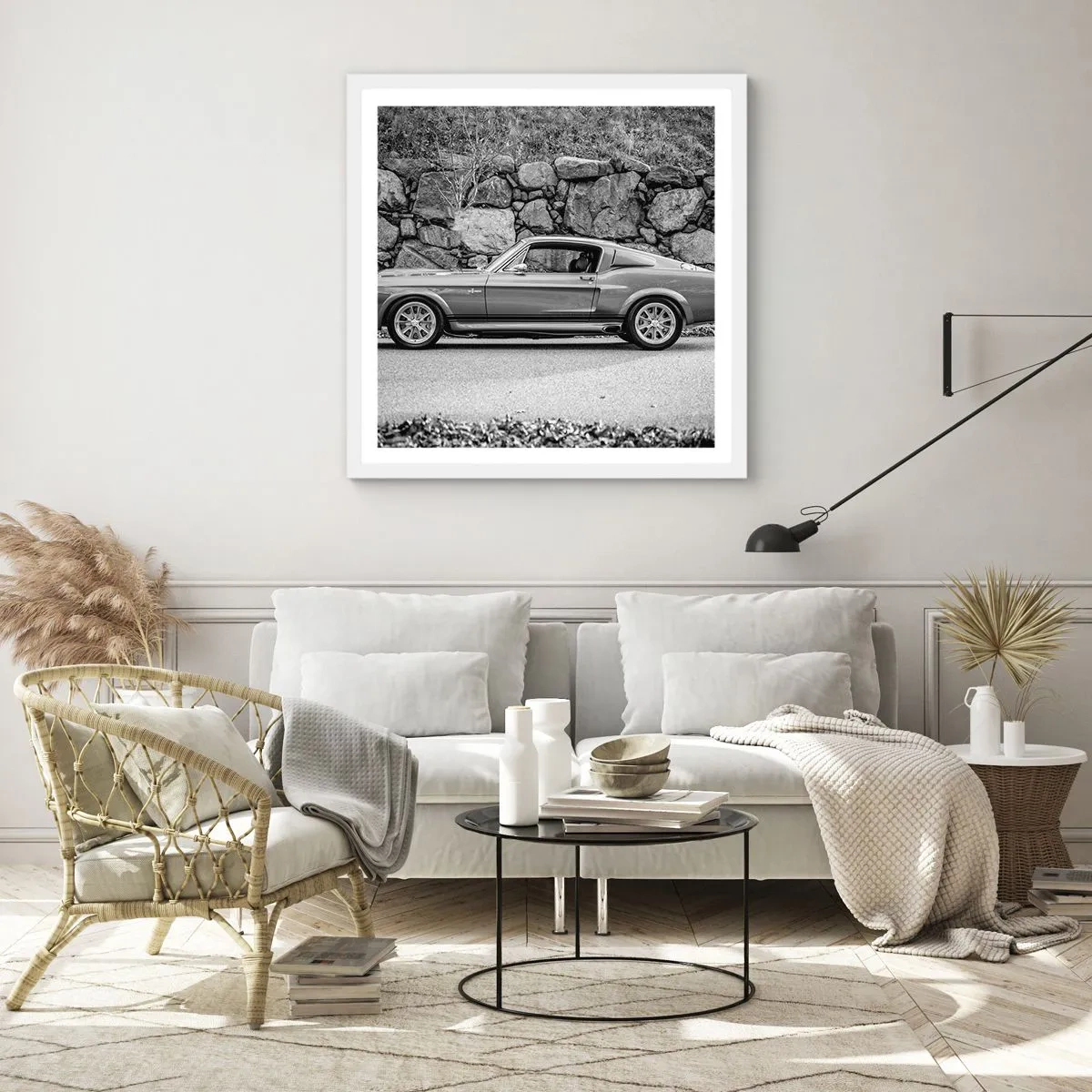 Plakát v bílém rámu - Legenda 60. let - 60x60 cm