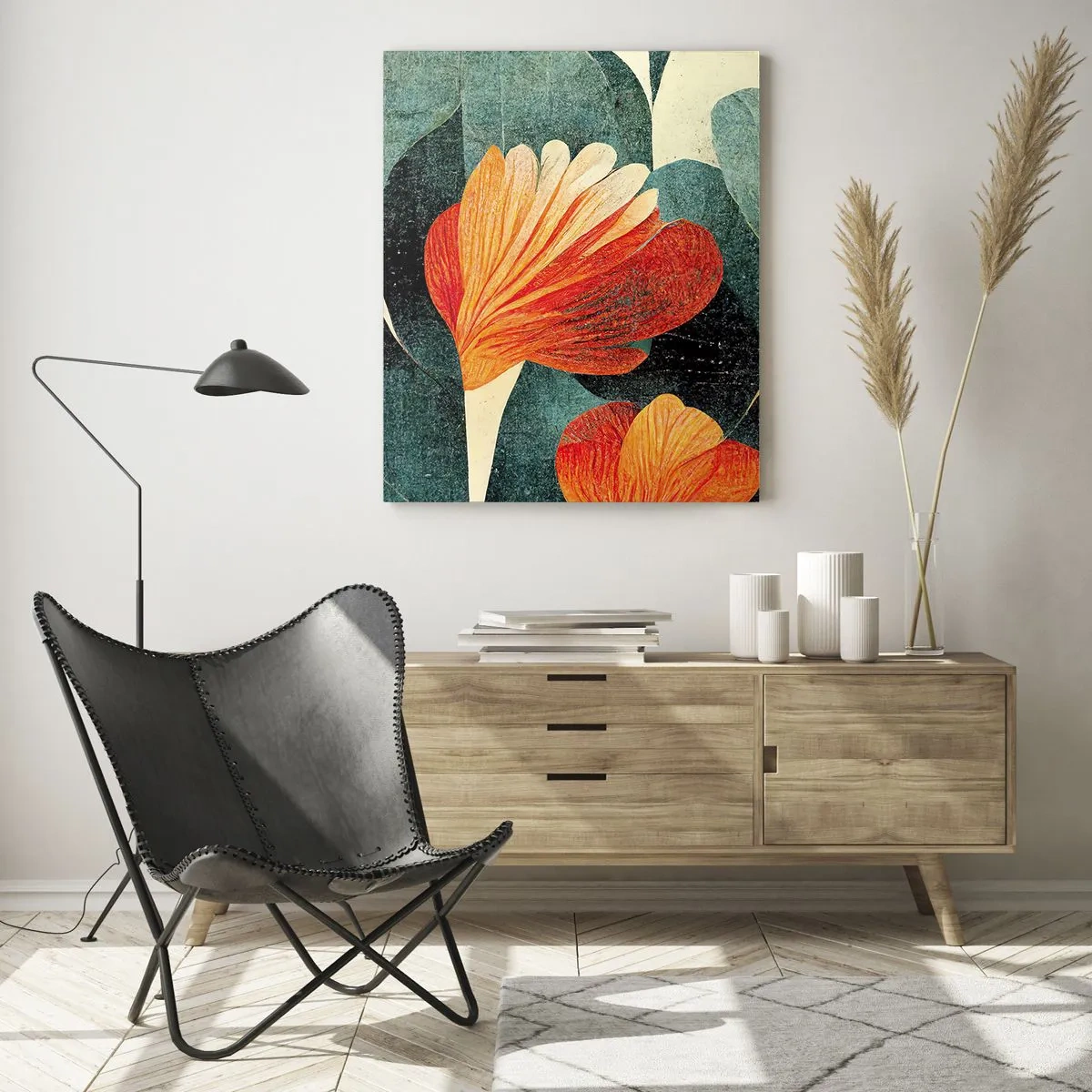 Obraz na skle - Tropické horko a chlad zeleně - 50x70 cm
