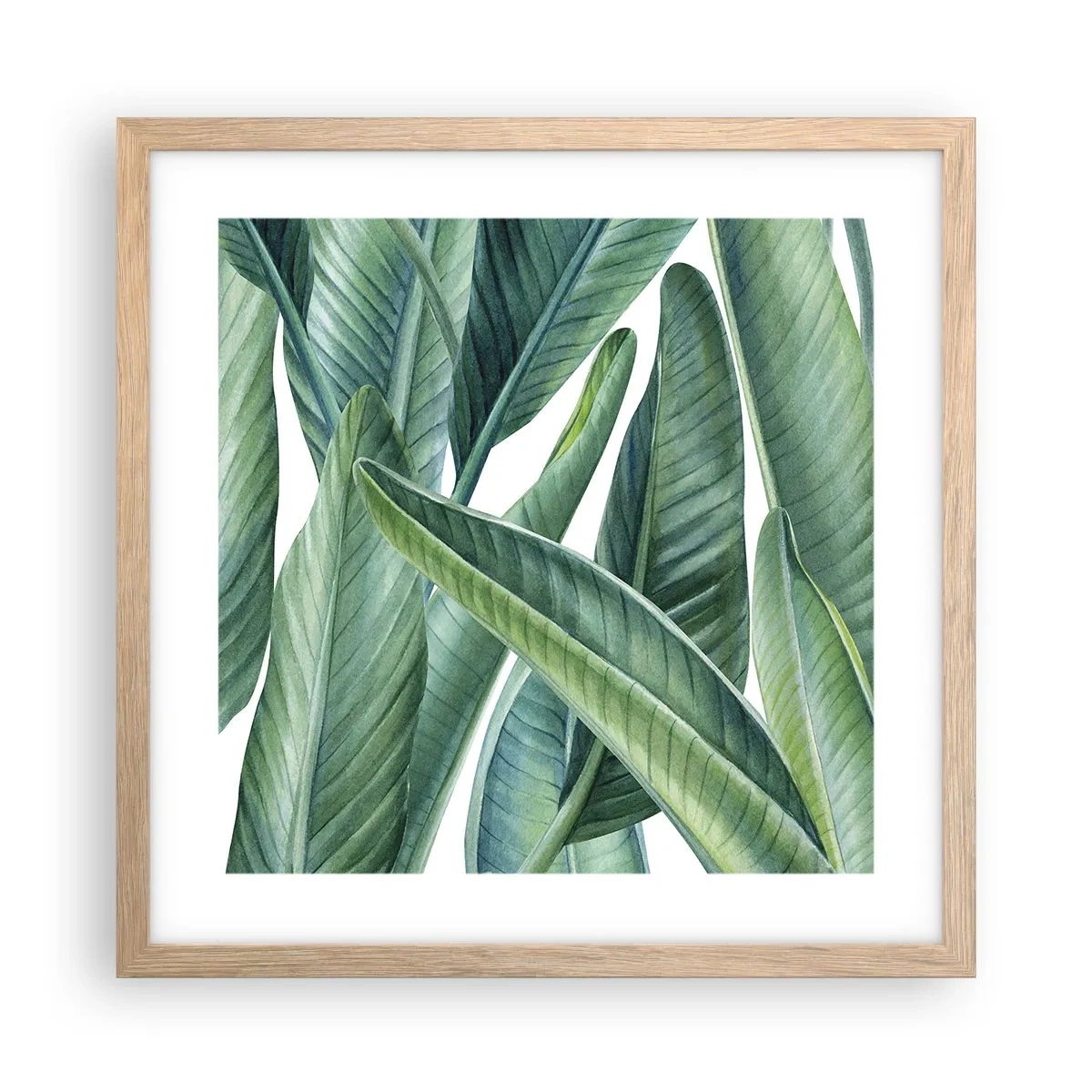Plakát v rámu světlý dub - Prostě zelená - 40x40 cm