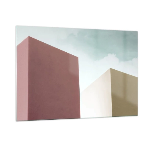 Obraz na skle - Geometrie slunečného léta - 120x80 cm