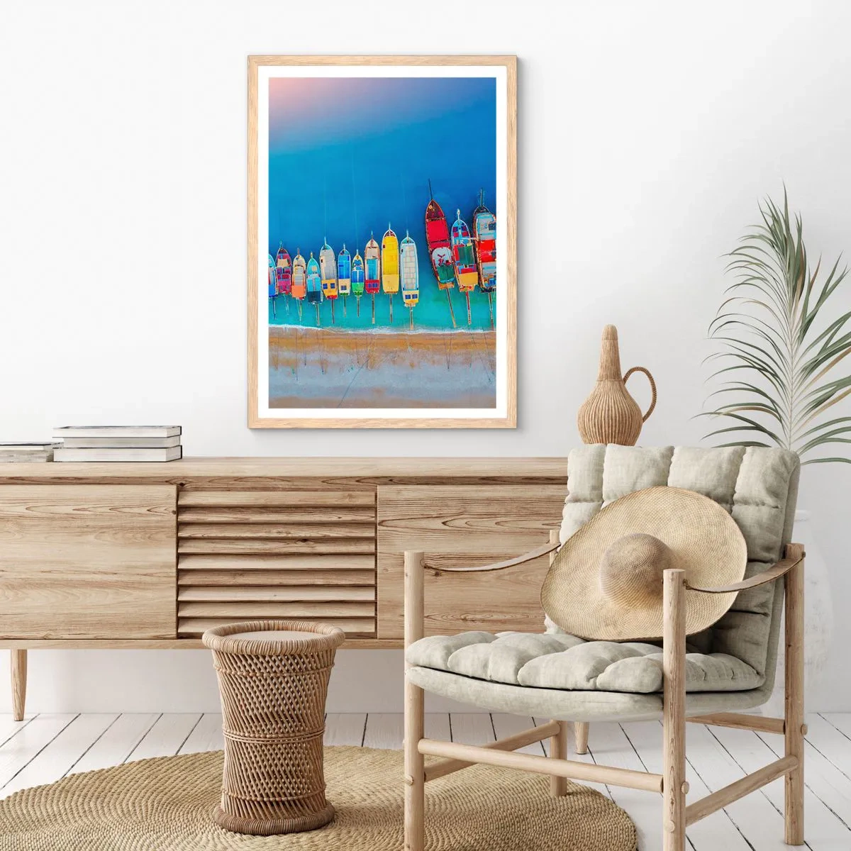 Plakát v rámu světlý dub - Z ptačí perspektivy - 70x100 cm