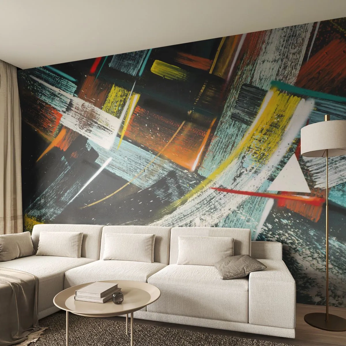 Fototapeta Samolepicí Deluxe Sticker - Energie pohybu - Abstrakce, Kus, Moderní umění - 350x256 cm