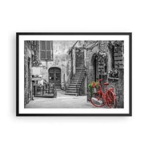 Plakát v černém rámu - Toskánská ulička - 70x50 cm