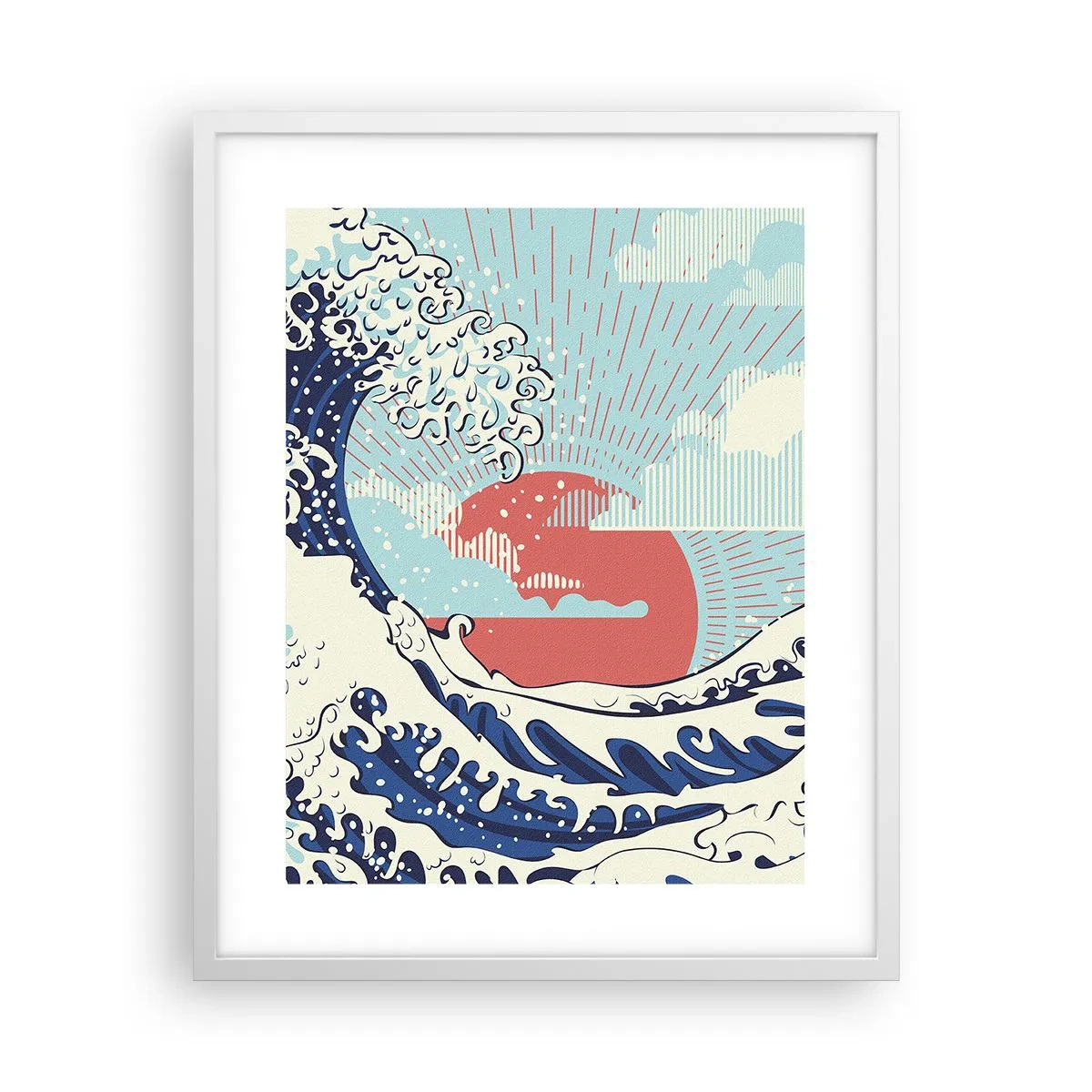 Plakát v bílém rámu - Z japonských inspirací - 40x50 cm