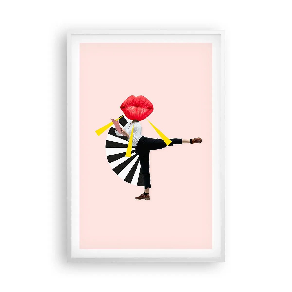 Plakát v bílém rámu - Surrealistický pop-art - 61x91 cm