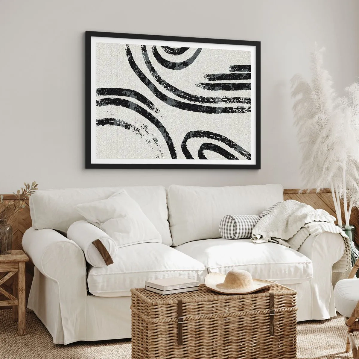 Plakát v černém rámu - Napůl zastavený - 70x50 cm
