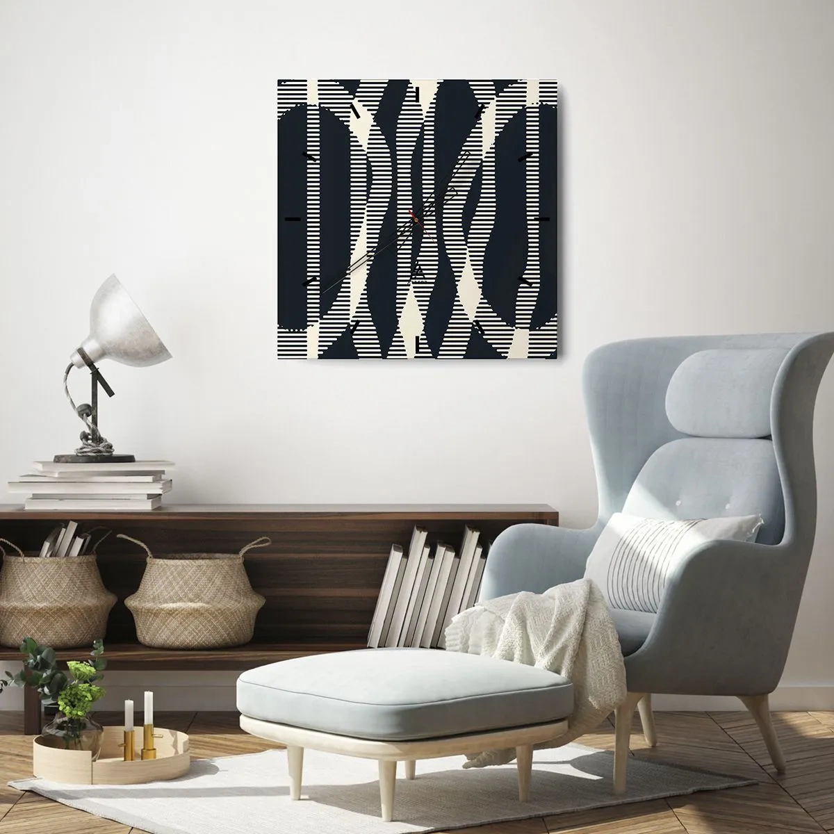 Nástěnné hodiny - Pokus o prolomení temnoty - 40x40 cm