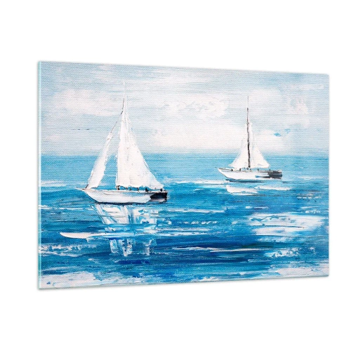 Obraz na skle - S přítelem po boku - 120x80 cm