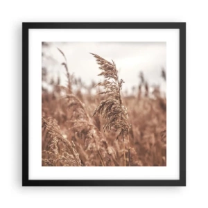 Plakát v černém rámu - Na polích už je podzim - 40x40 cm