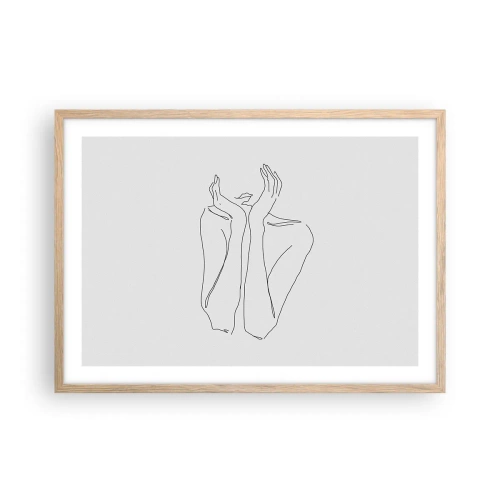Plakát v rámu světlý dub - O čem sní dívky - 70x50 cm