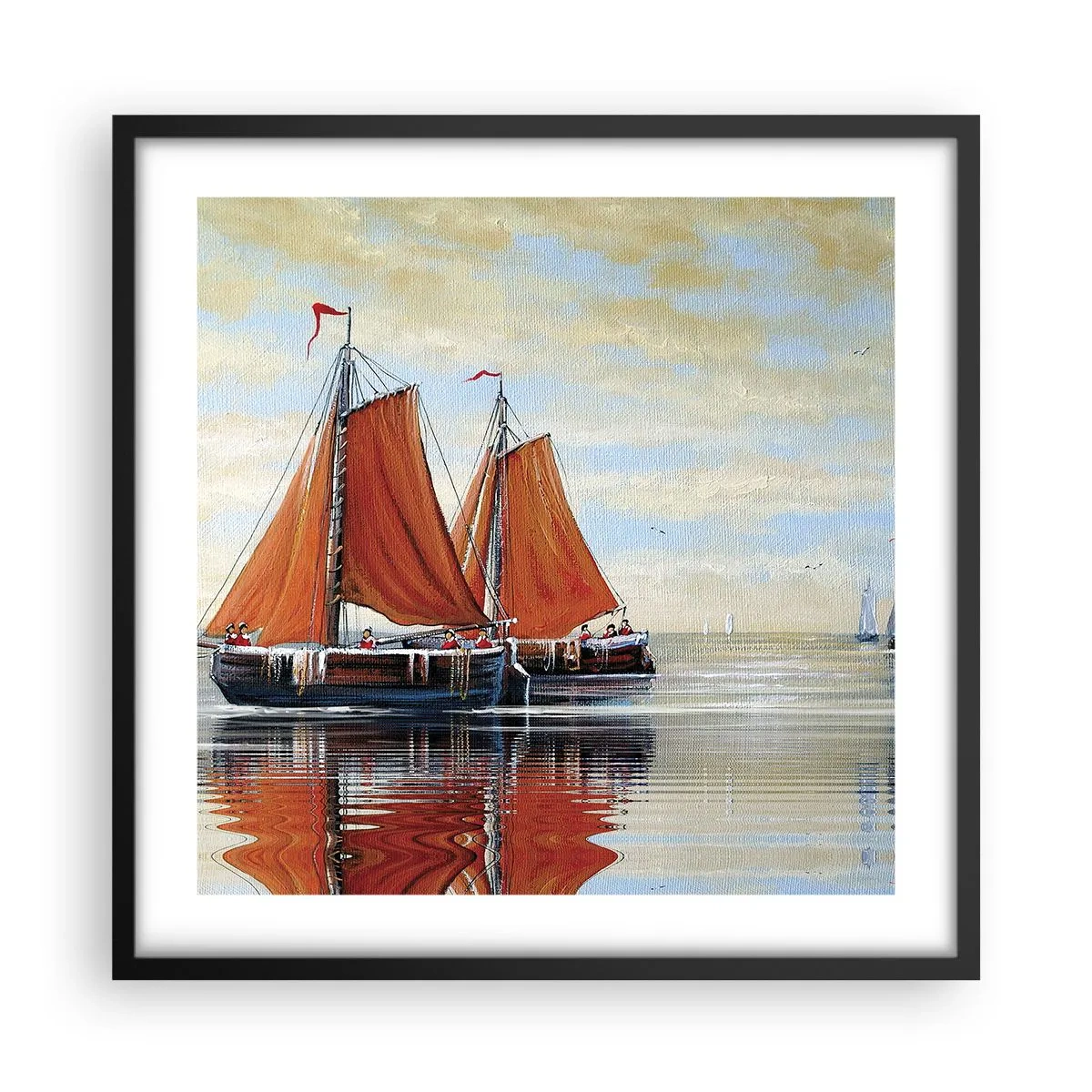 Plakát v černém rámu - Pluj, námořníku… - 50x50 cm