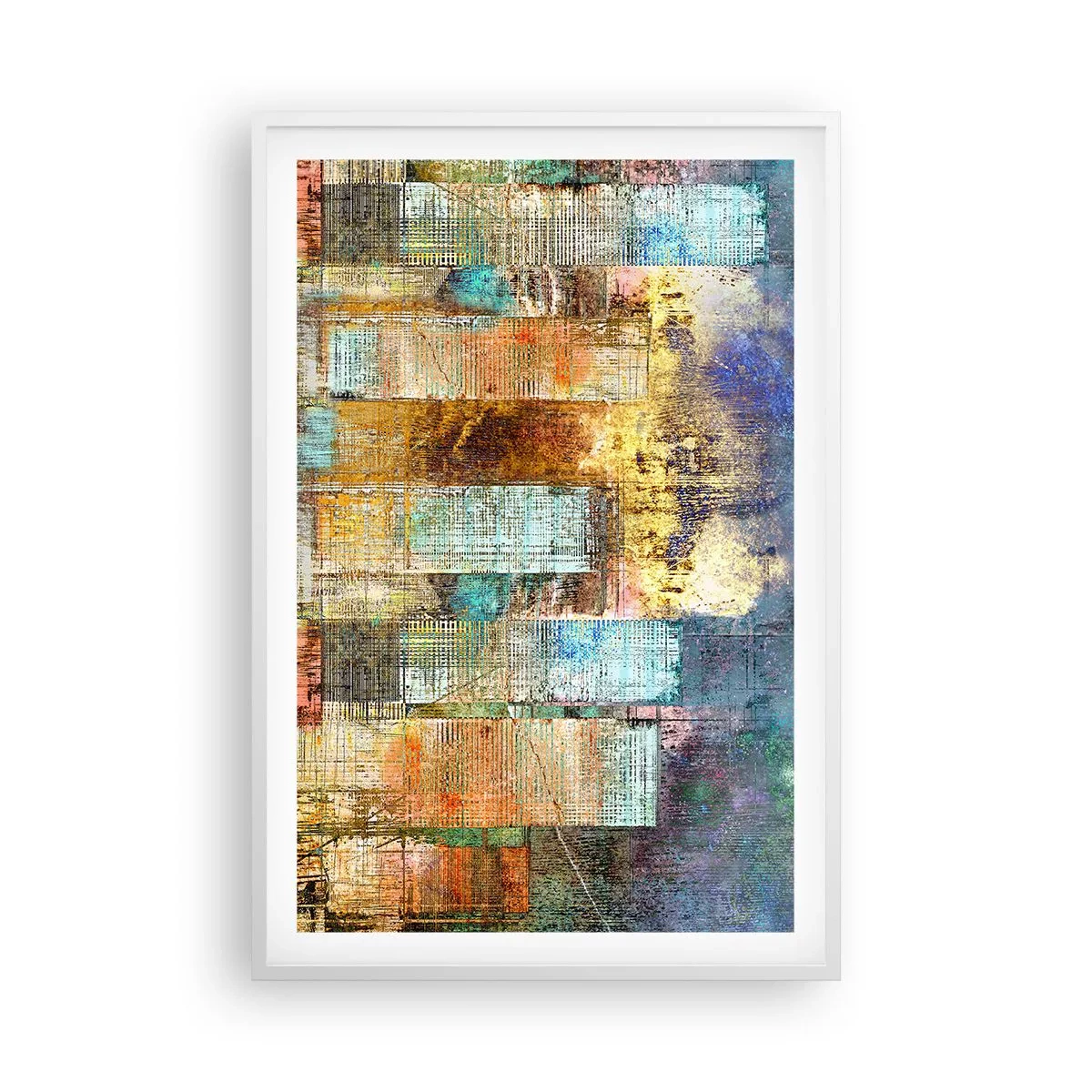 Plakát v bílém rámu - Prosluněná metropole - 61x91 cm