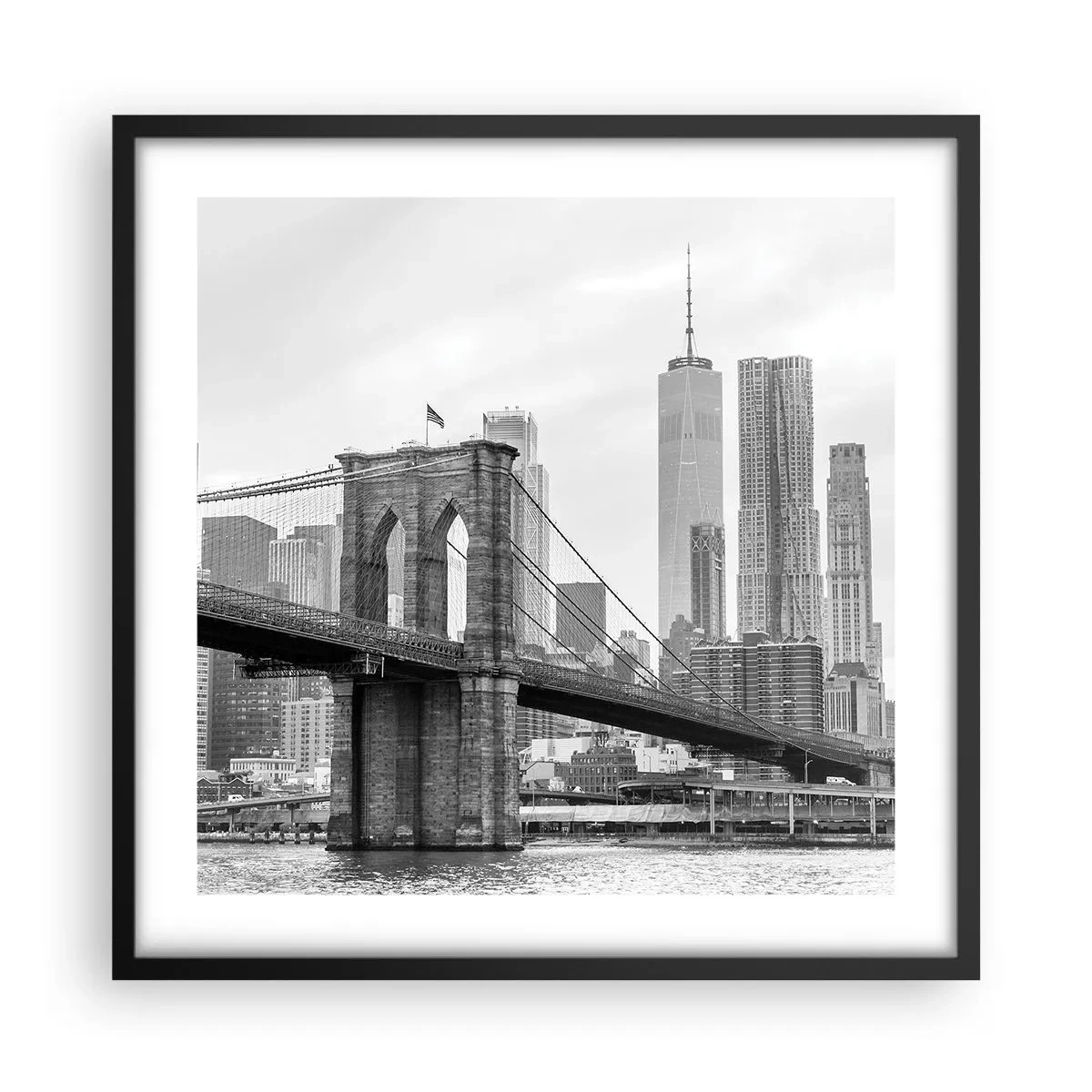 Plakát v černém rámu - Newyorské zázraky - 50x50 cm