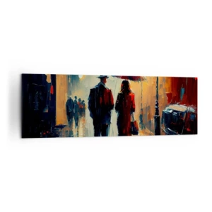 Obraz na plátně - Městská love story - 160x50 cm