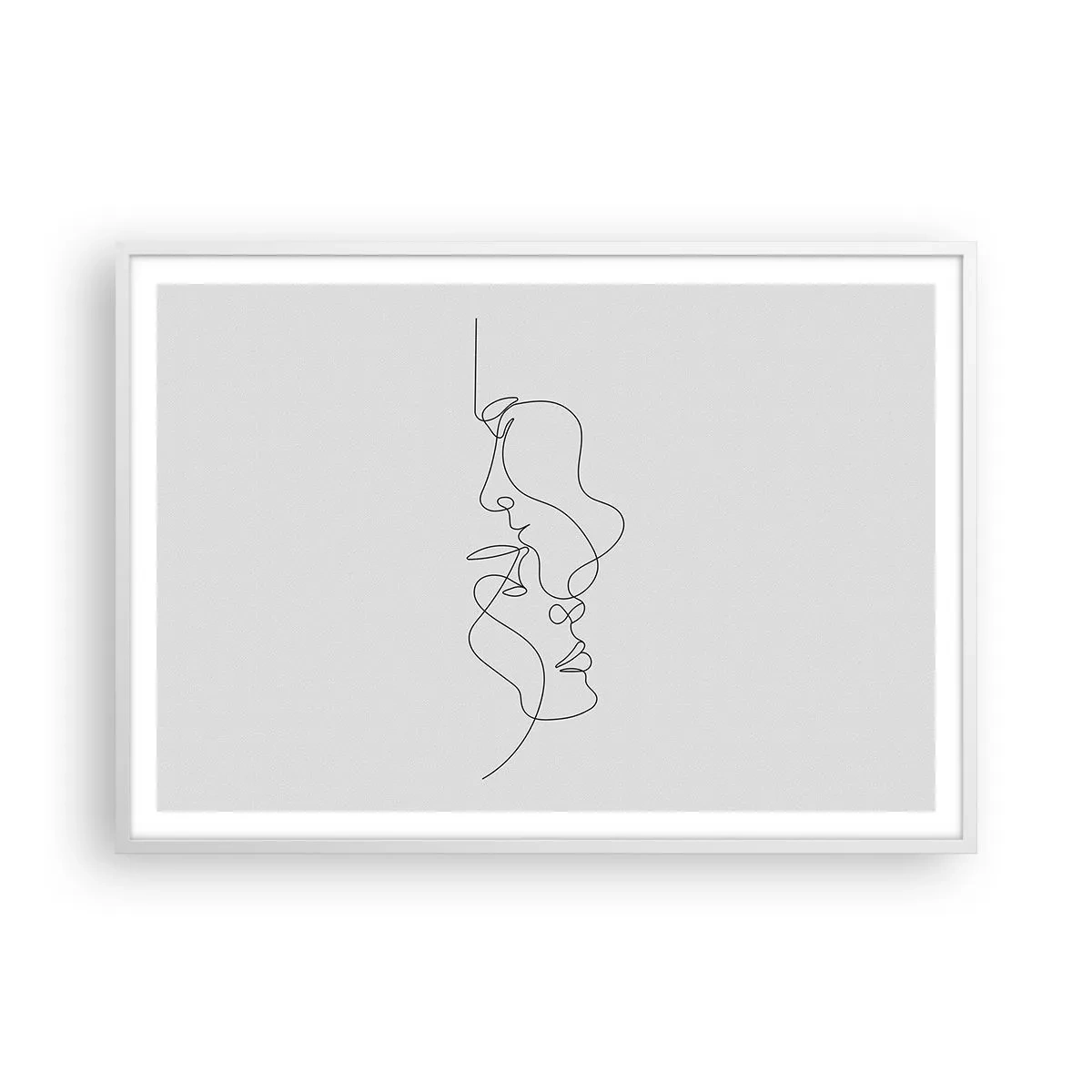 Plakát v bílém rámu - Žár vášnivých tužeb - 100x70 cm