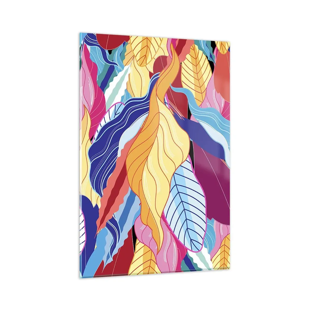 Obraz na skle - Barevný nepořádek - 80x120 cm