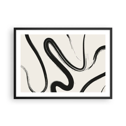 Plakát v černém rámu - Černobílý rozmar - 70x50 cm