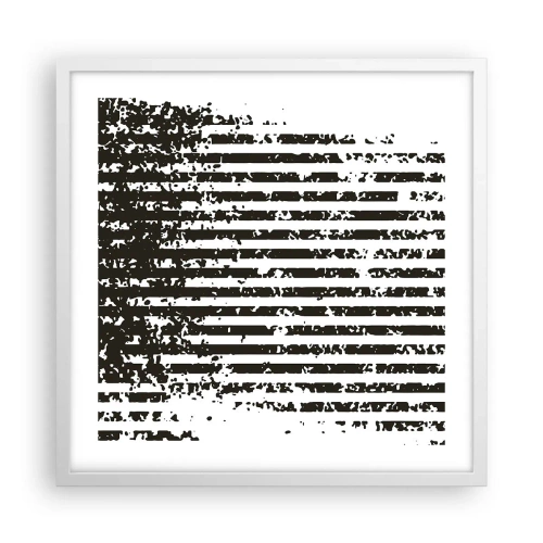 Plakát v bílém rámu - Rytmus a šum - 50x50 cm