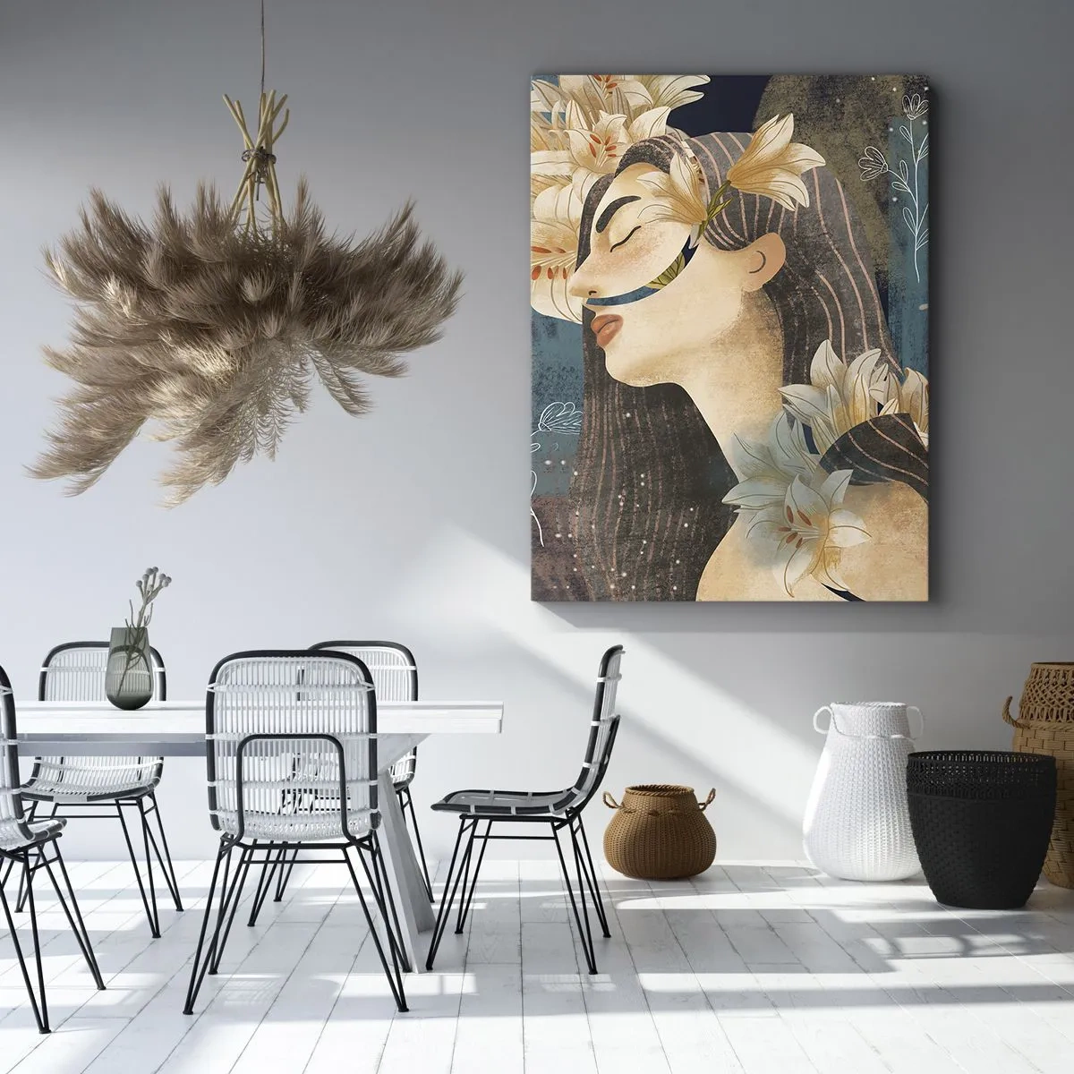 Obraz na plátně - Pohádka o princezně s liliemi - 50x70 cm