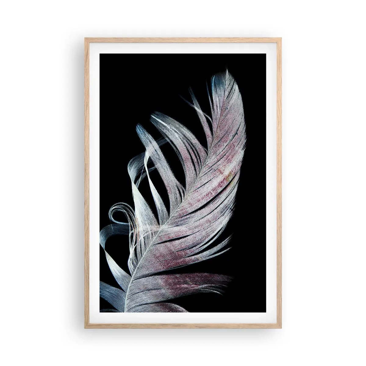 Plakát v rámu světlý dub - Přemýšlejte o dotyku - 61x91 cm