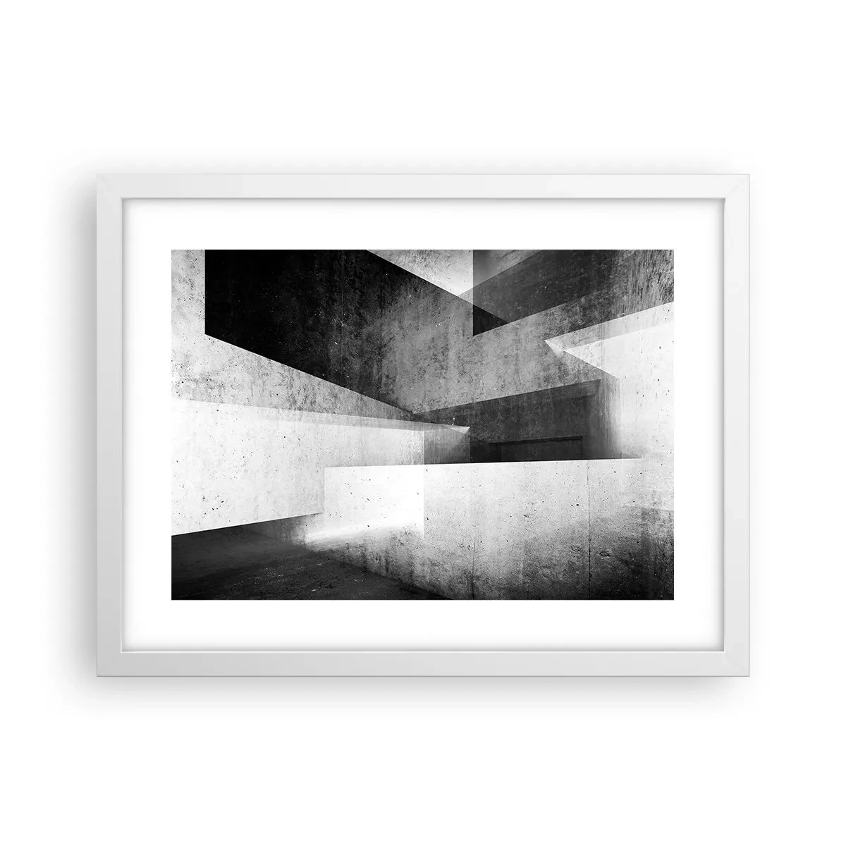 Plakát v bílém rámu - Struktura prostoru - 40x30 cm