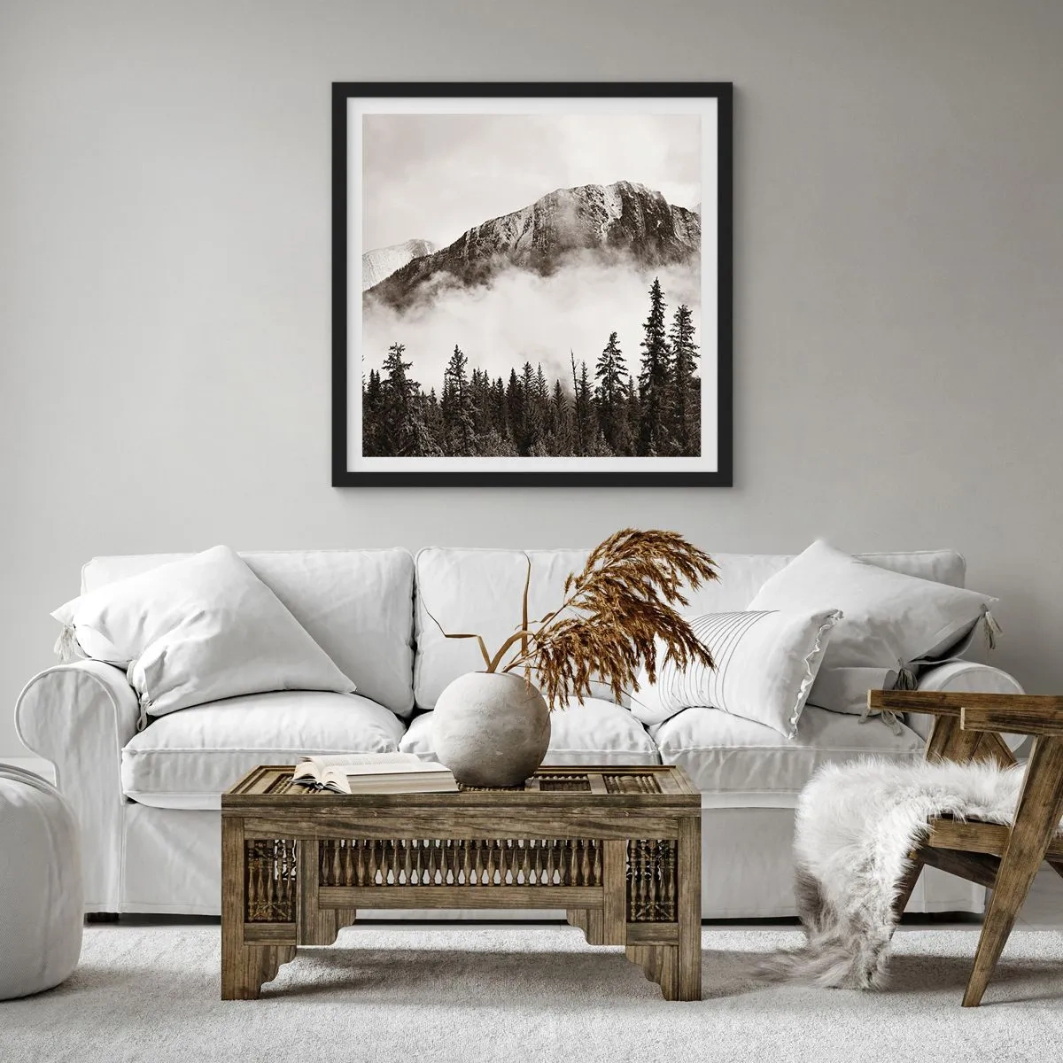 Plakát v černém rámu - Žulový panovník - 40x40 cm