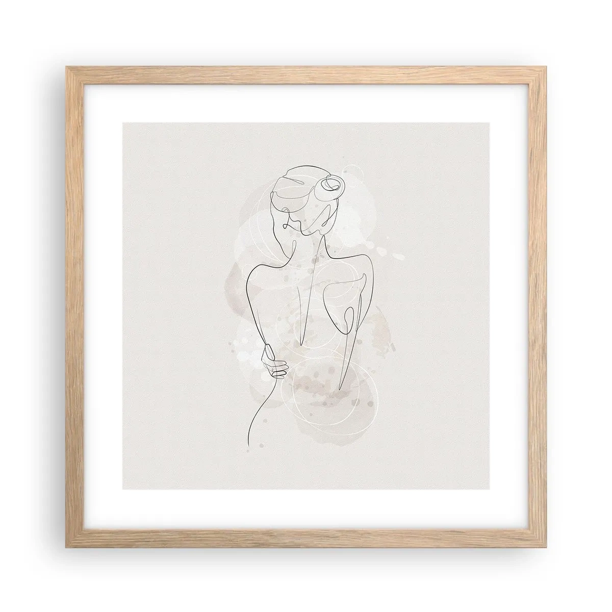 Plakát v rámu světlý dub - Jako citlivý nástroj - 40x40 cm