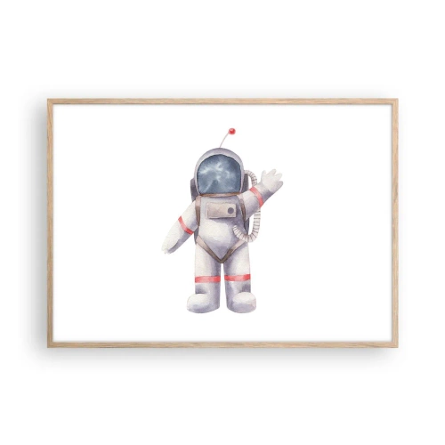 Plakát v rámu světlý dub - Tak zatím! - 100x70 cm