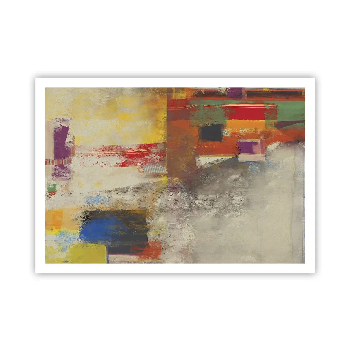Plakát - Geometrie barev - 100x70 cm