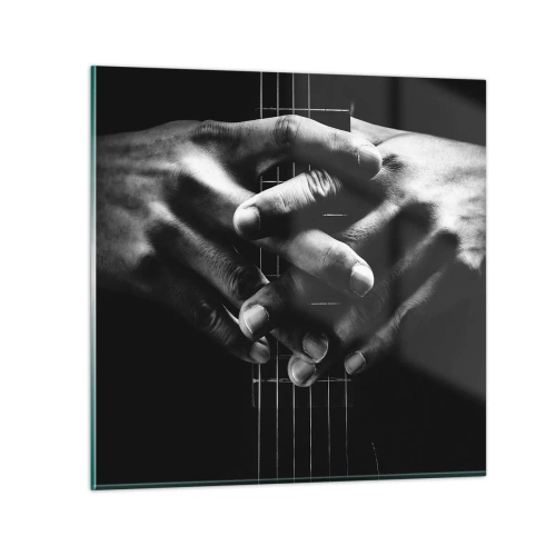 Obraz na skle - Umělcova modlitba - 70x70 cm