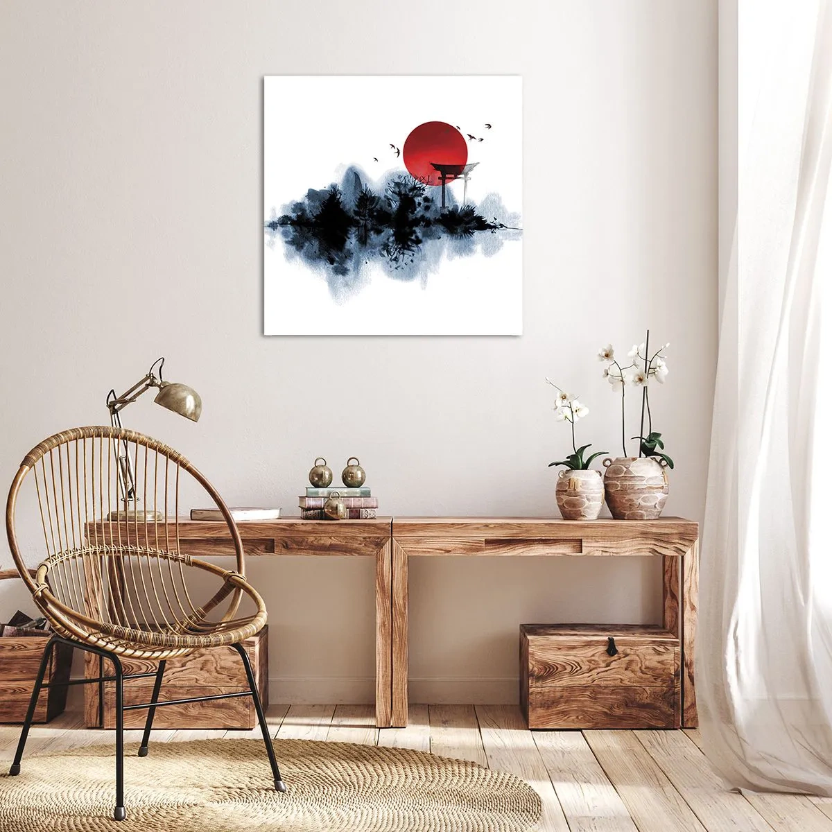 Obraz na plátně - Japonský pohled - 30x30 cm