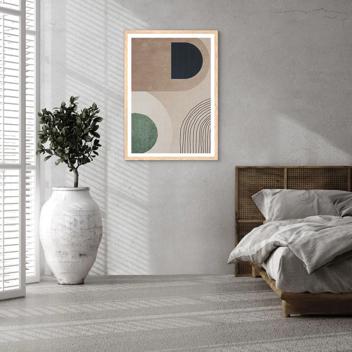 Plakát v rámu světlý dub - Něžnost oválu - 70x100 cm