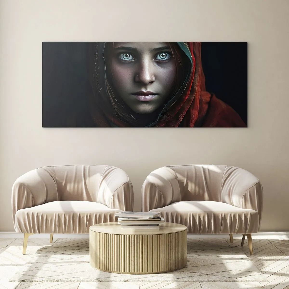 Obraz na skle - Východní princezna - 100x40 cm