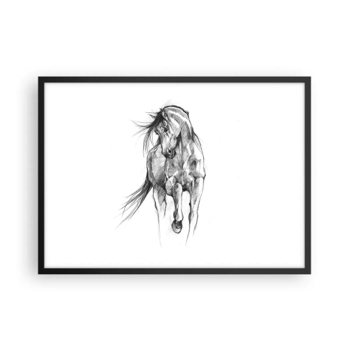 Plakát v černém rámu - V ladném klusu - 70x50 cm