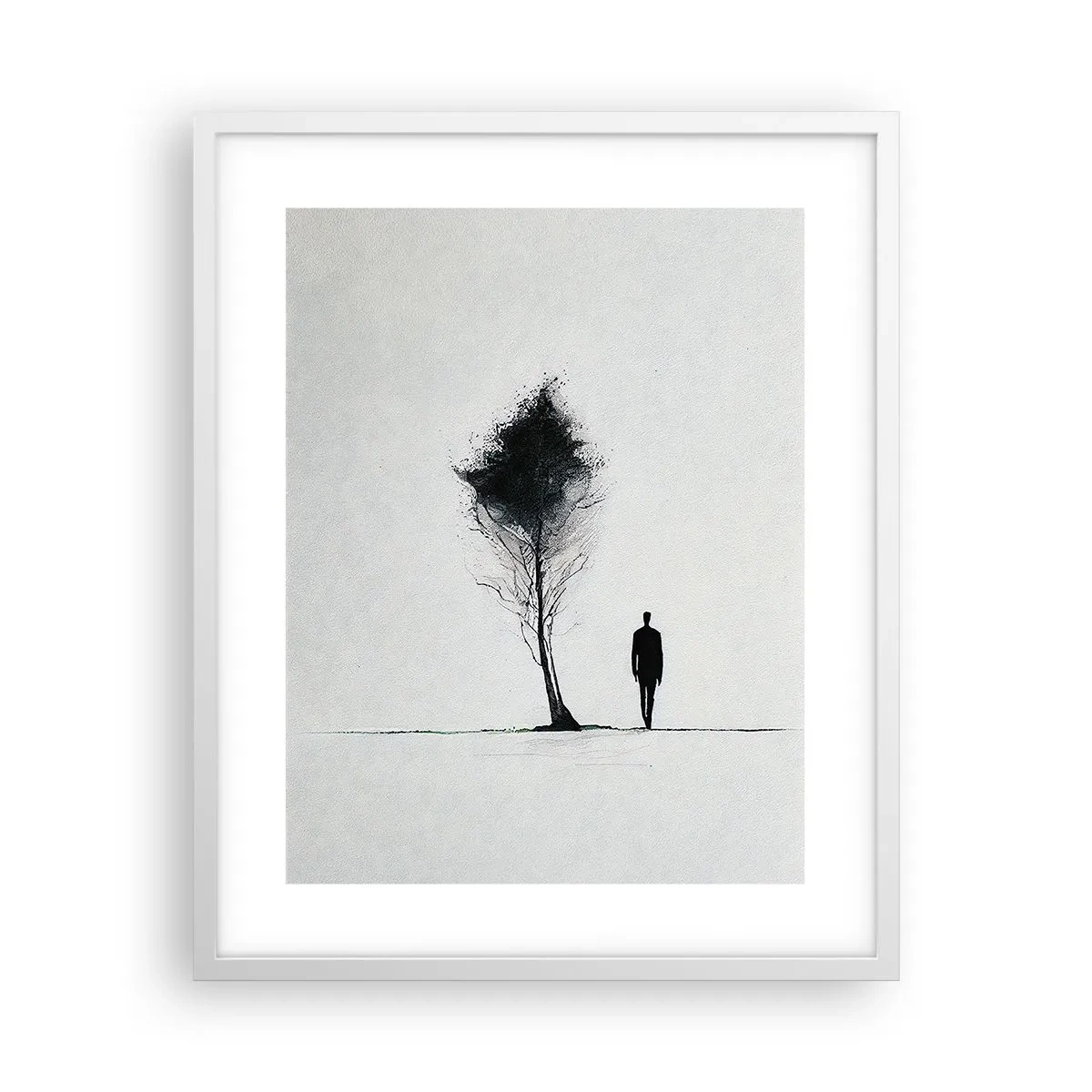 Plakát v bílém rámu - Všichni se touláme - 40x50 cm