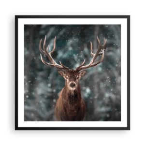 Plakát v černém rámu - Skutečný král lesa - 60x60 cm