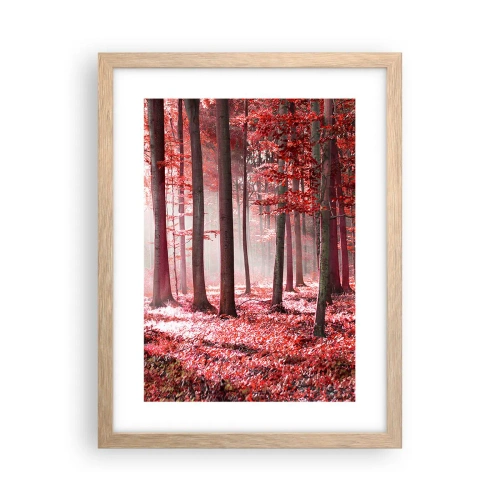 Plakát v rámu světlý dub - Červená je stejně krásná - 30x40 cm