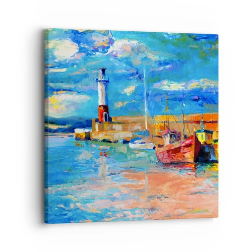 Obraz na plátně - Odpoledne v duhové zátoce - 30x30 cm