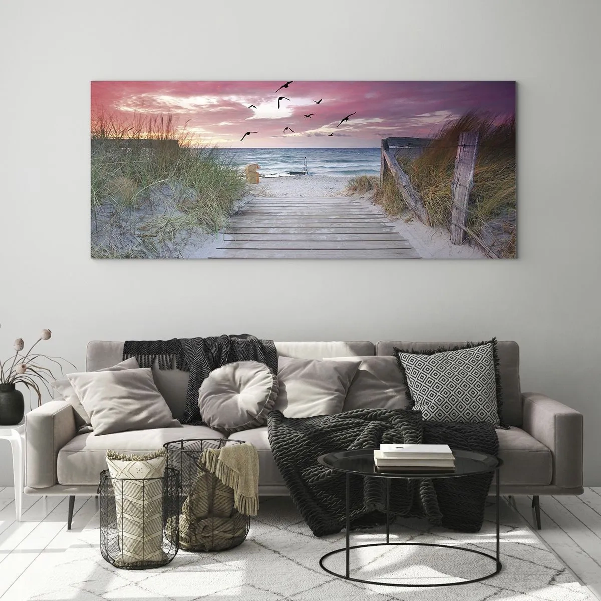 Obraz na skle - Baltská imprese - 120x50 cm