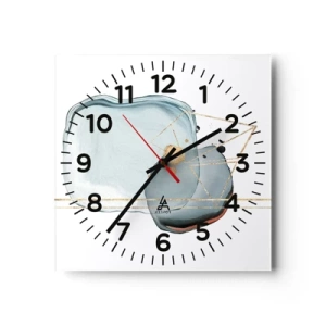 Nástěnné hodiny - Studie kapky - 30x30 cm